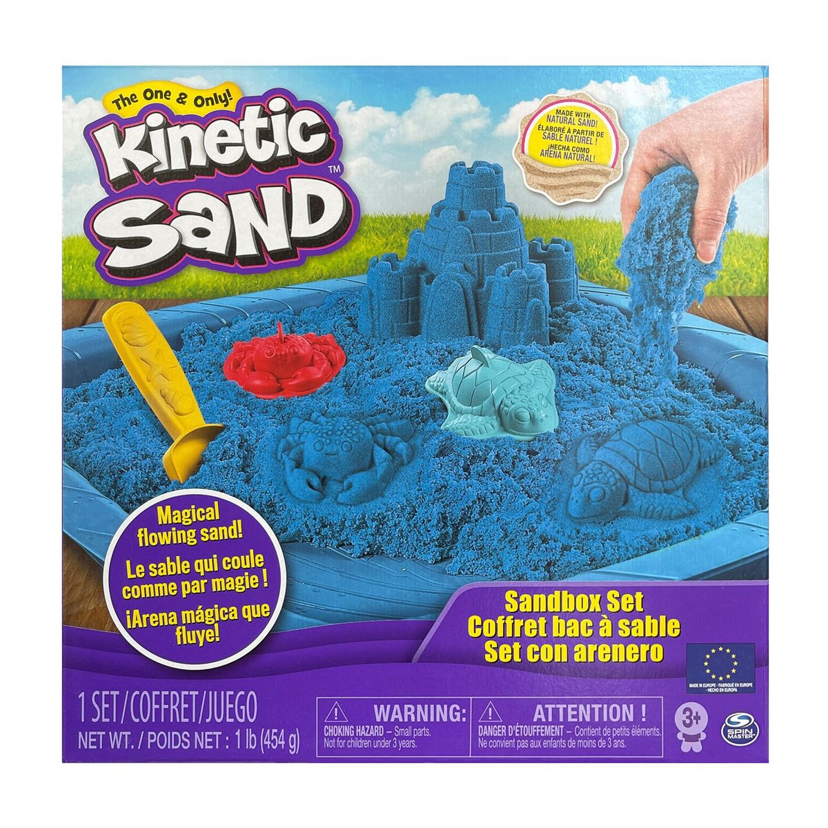 Kinetic-Sand in blau mit Zubehör