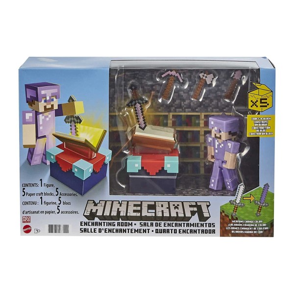Mattel GYB62 2.Wahl - Minecraft - Spielset, Spielfigur mit Zubehör, Zauberraum