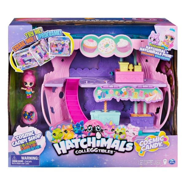 Spin Master 6056543 (20123455) - Hatchimals - CollEGGtibles - 2-in-1-Spielset, Cosmic Candy Shop