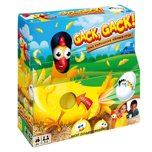 Mattel FRL48 - Mattel Games - Das Explosive Hühnerspiel, Gack, Gack!
