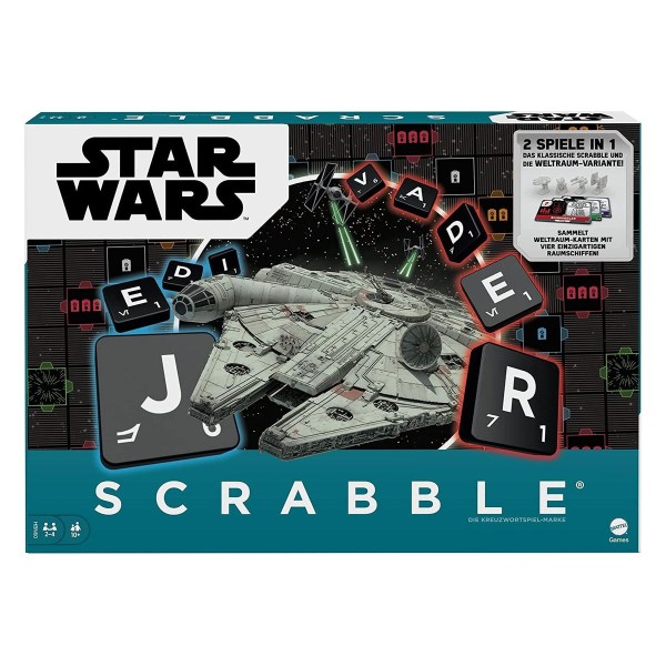 Mattel HBN60 - Mattel Games - Scrabble - Star Wars - Wortspiel, Familienspiel, Brettspiel