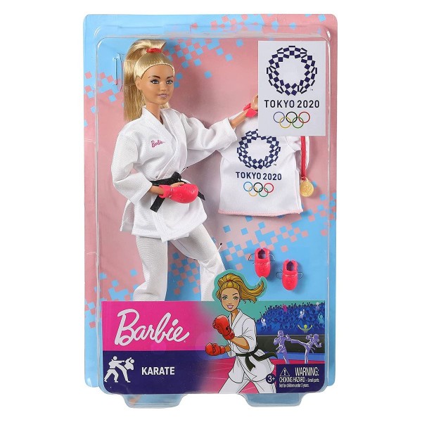 Mattel GJL74 - Barbie - Sport-Puppe, Karate, Tokyo 2020