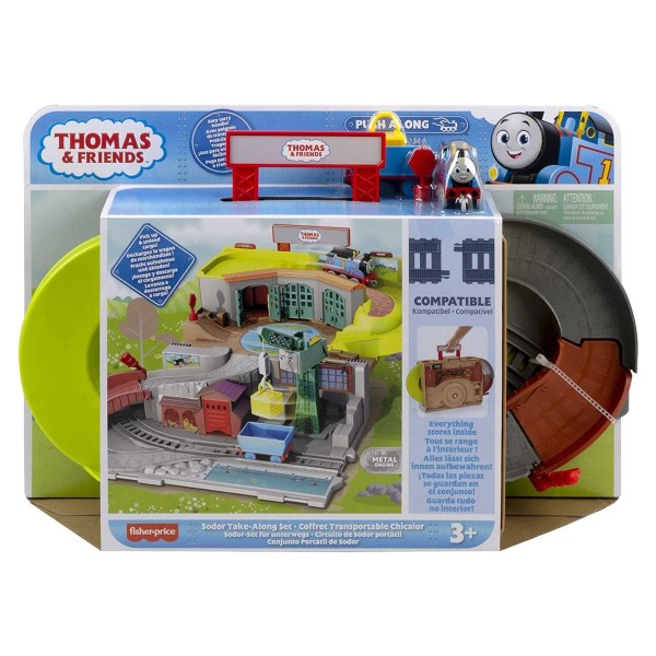 Mattel HHN24 - Fisher-Price - Thomas & Friends - Sodor-Set für unterwegs, Spielset