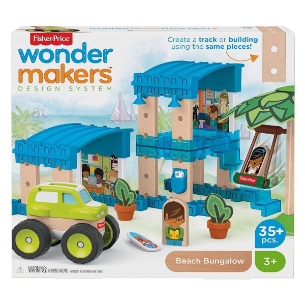 Mattel GFJ13 - Fisher Price - wonder makers - Holzspielzeug, Strandbungalow