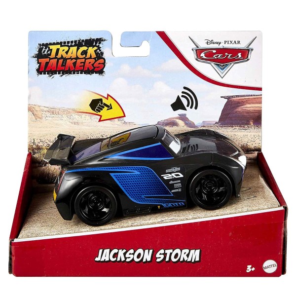 Mattel GXT30 - Disney - Pixar - Cars - Track Talkers - Spielzeugauto mit Sound, 15 cm, Jackson Storm
