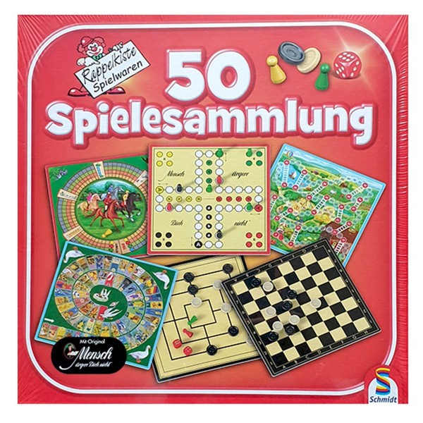Schmidt 49192 - Spielesammlung, 50 Spielmöglichkeiten, Rappelkiste