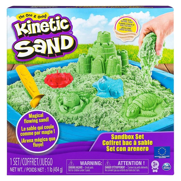 Spin Master 6024397 (20106637) - Kinetic Sand - Sandbox Set - grün