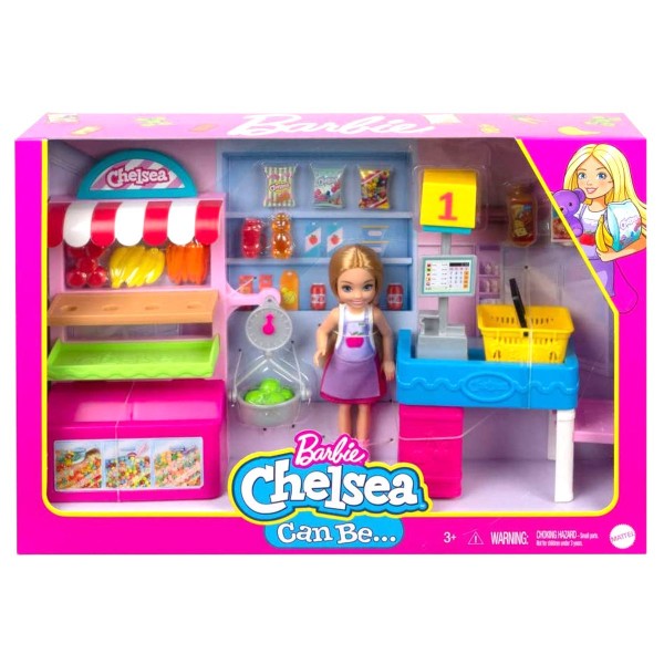 Mattel GTN67 - Barbie - Chelsea can be... - Spielset mit Zubehör, Supermarkt