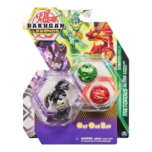 Spin Master 6066092 (20140524) - Bakugan Legends - Starter Pack, Tretorous Ultra, Spatillion & Fenne