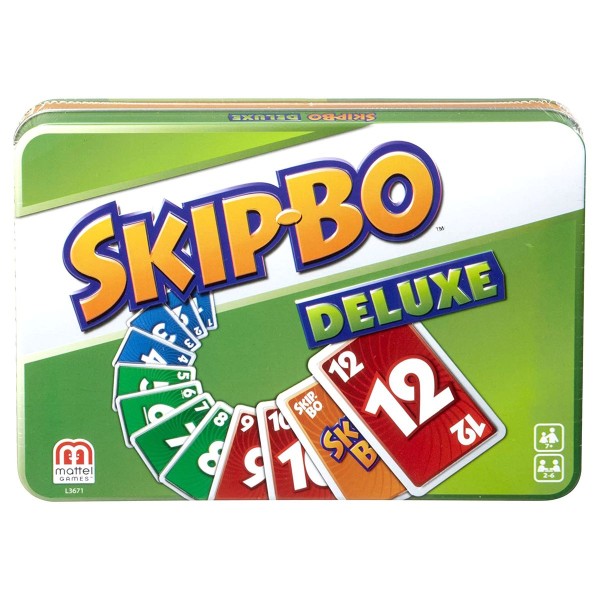 Mattel L3671 - Skip-Bo Deluxe, Kartenspiel