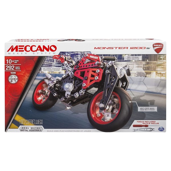 Spin Master 6027038 (20071488) - Meccano - Elite Motorcycle Ducati, Monster 1200S