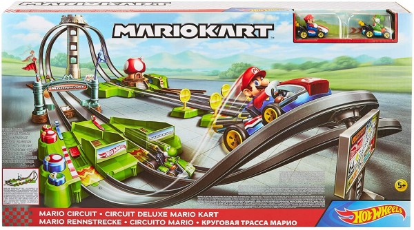 Mattel GCP27 - Hot Wheels - Mario Kart Rundkurs T-Set