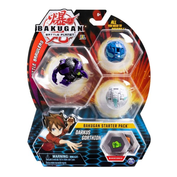 Spin Master 6045144 (20109157) - Bakugan Battle Planet - Starter Pack - Darkus Gorthion
