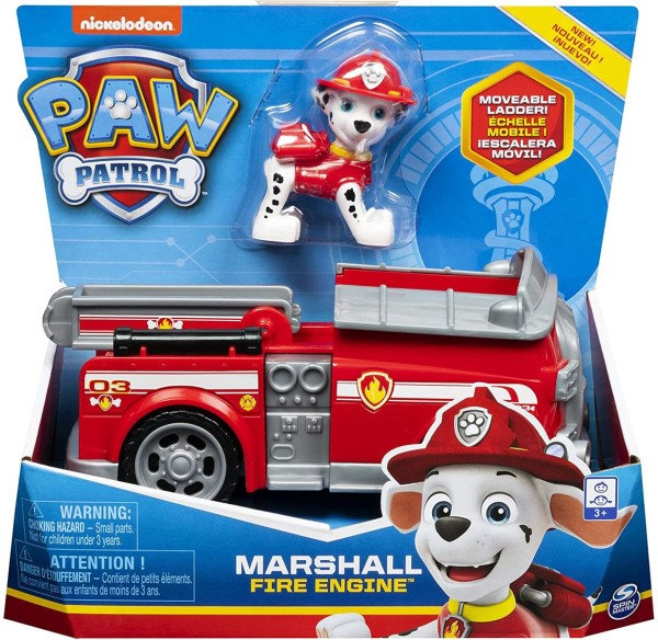 Spin Master 6052310 (20114322)-2 - Paw Patrol - Basisfahrzeug Fire Engine, Marshall