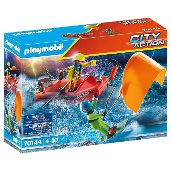 PLAYMOBIL® 70144 - City Action - Seenot: Kitesurfer-Rettung mit Boot