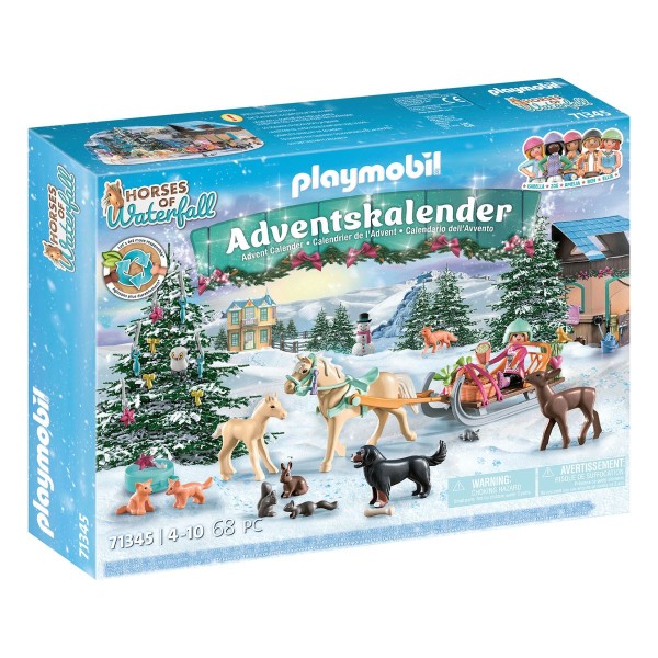 PLAYMOBIL® 71345 - Horses of Waterfall - Adventskalender Pferde: Weihnachtliche Schlittenfahrt