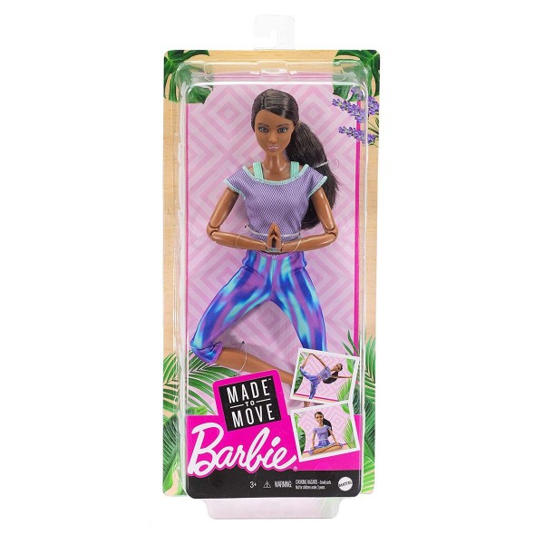Mattel GXF06 - Barbie - Made to Move - Bewegliche Barbie mit Gelenken