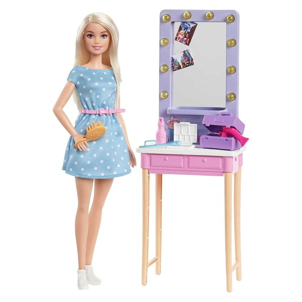 Mattel GYG39 - Barbie - Big City Big Dreams - "Bühne frei für große Träume" - Malibu Puppe; Backstag