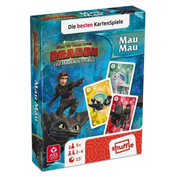 ASS 22505005 - DreamWorks - Dragons - Kartenspiel, Mau Mau