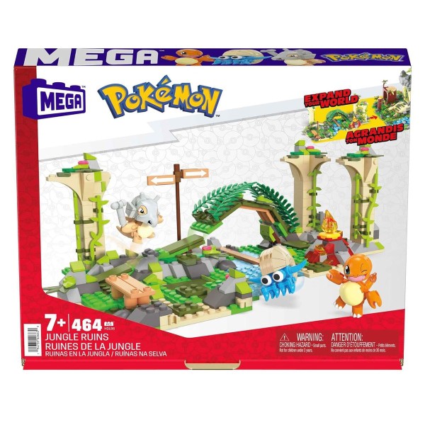 Mattel HDL86 - Pokémon - Mega Construx - Verlassene Ruinen - Konstruktionsspielzeug, 464 Teile
