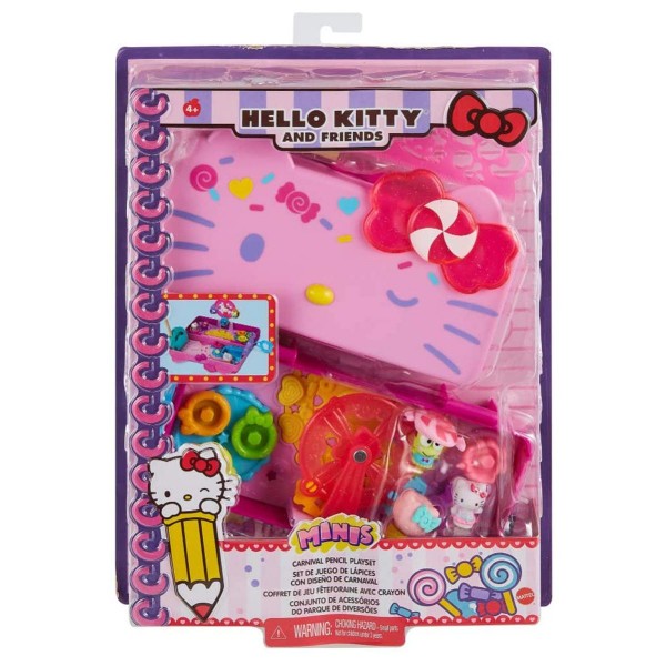 Mattel GVC41 - Hello Kitty - Mini Spielset, Jahrmarkt