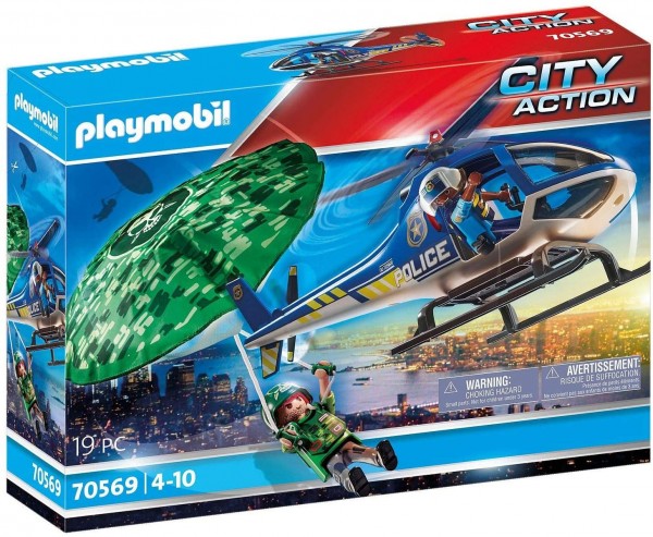 PLAYMOBIL® 70569 - City Action - Polizei-Hubschrauber: Fallschirm-Verfolgung