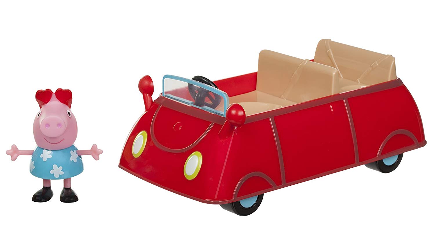 Jazwares 95706 - Peppa Pig - Peppa Wutz - Spielfahrzeug inkl. Figur, Peppas  kleines rotes Auto