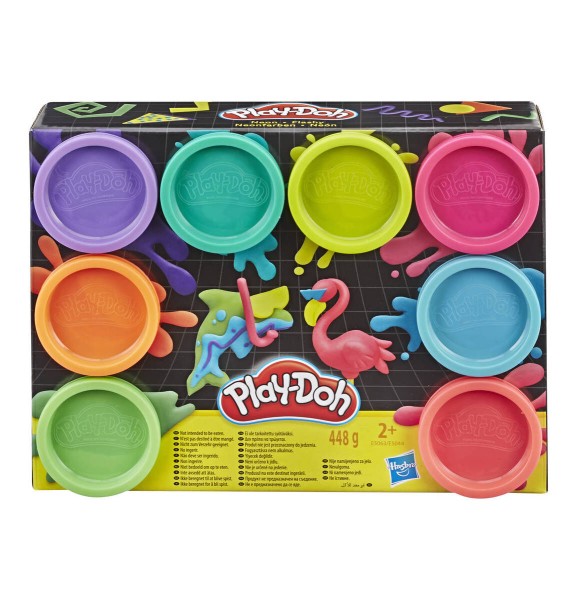 Hasbro E5063 - Play-Doh - 8 Knetdosen in Regenbogenfarben, 448g