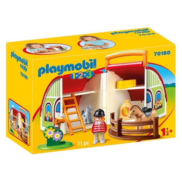 PLAYMOBIL® 70180 - 1•2•3 - Mein Mitnehm-Reiterhof