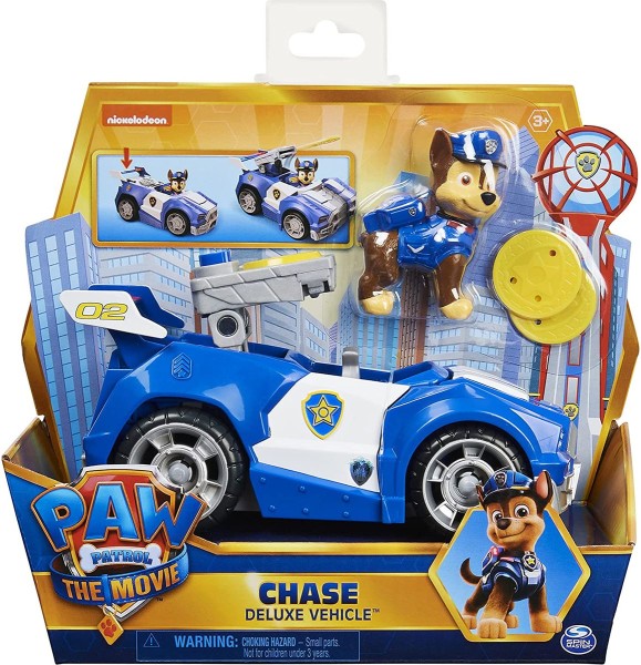 Spin Master 6060434 (20134759) - Paw Patrol - The Movie - Deluxe Vehicle mit Funktion, Polizeiauto C