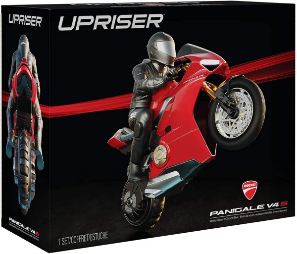 Spin Master 6053427 (20116085) - Upriser Ducati - Authentisches Panigale V4 S Motorrad, mit Fernsteu