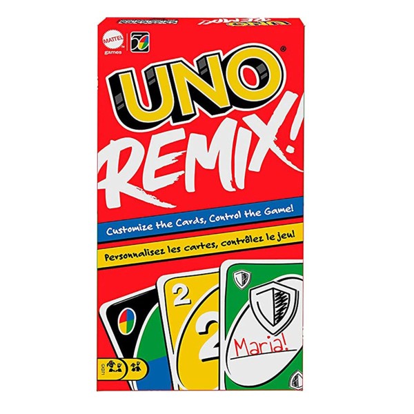 Mattel GXD71 - UNO - Remix, Kartenspiel mit 112 Karten