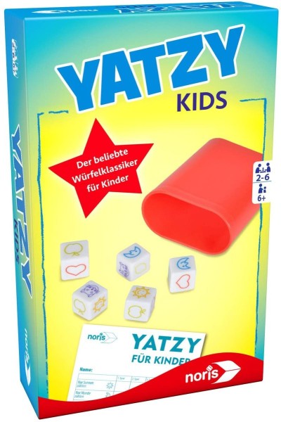 Noris 606094223 - Yatzy Kids - Mitbringspiel für Kinder, Reisespiel