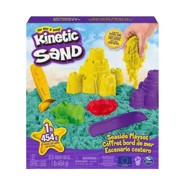 Spin Master 6060240 (20129856) - Kinetic Sand - Sandbox Set gelb, 454g