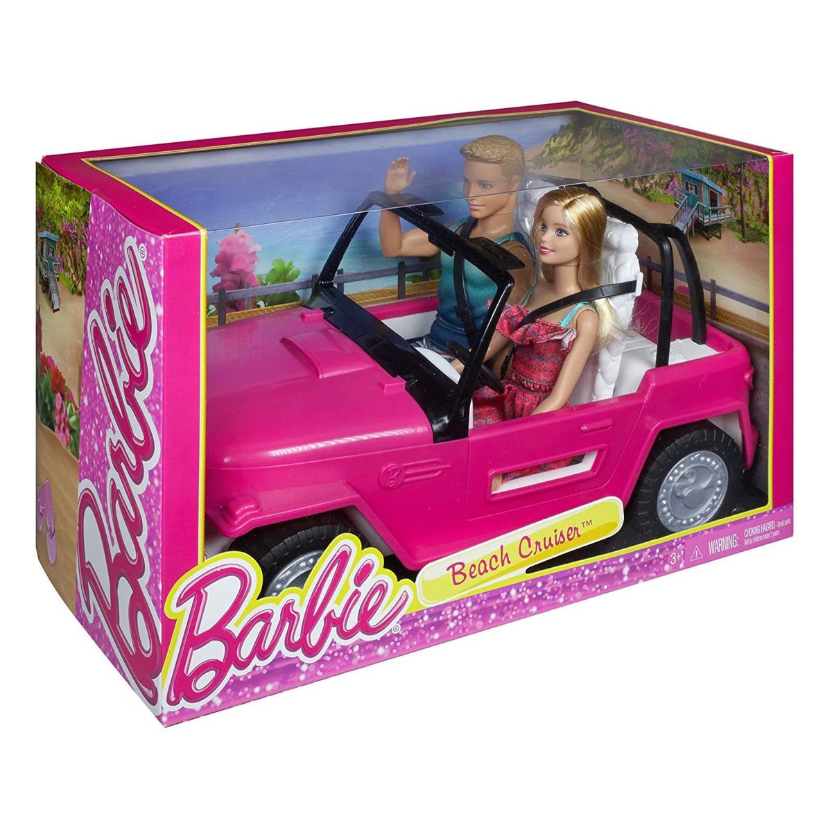 Mattel CJD12 Beach Cruiser mit Barbie und Ken; Fahrzeug Barbie 