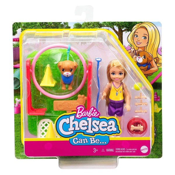 Mattel GTN62 - Barbie - Chelsea can be... - Hundetrainerin, Puppe mit Zubehör, Spielset