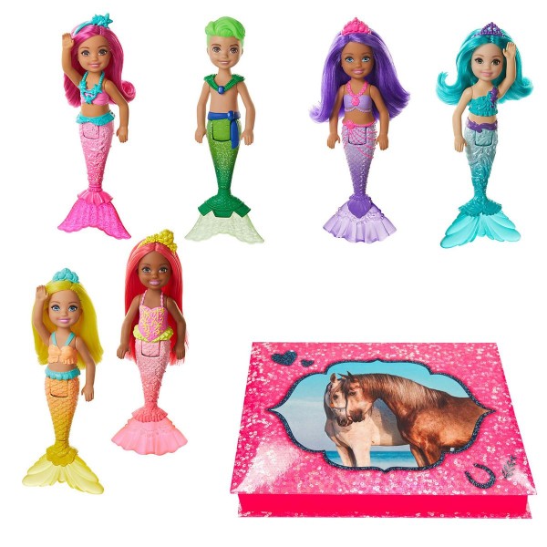 SPAR-SET 189969 - Mattel - Barbie - Dreamtopia - Chelsea Meerjungfrauenset + Meerjungmann