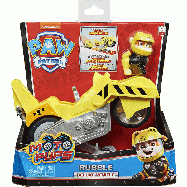 Spin Master 6059253 (20127785) - Paw Patrol - Moto Pups - Deluxe Vehicle, Rubble
