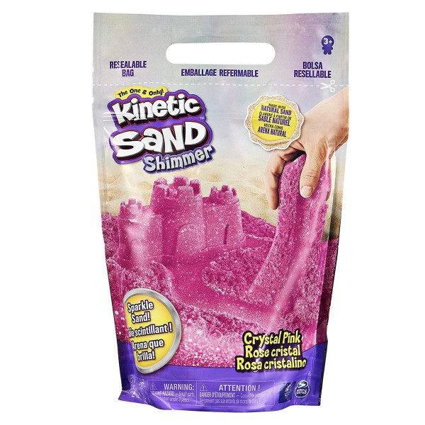Spin Master 6060800 (20126557) - Kinetic Sand - Glitzer Sand, 907g Crystal Pink