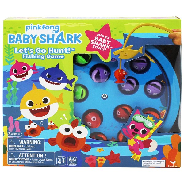 Spin Master 6054916 (20120474) 2.Wahl - pinkfong - Baby Shark - Let's Go Hunt! - Fishing Game, Angel