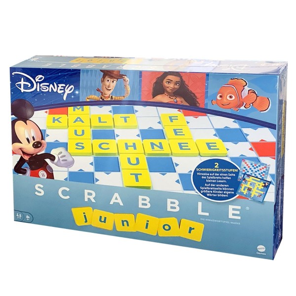 Mattel GYH64 - Disney - Scrabble - Junior - Wortspiel, Familienspiel, Brettspiel
