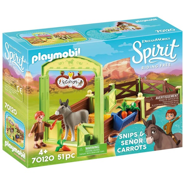 PLAYMOBIL® 70120 - Spirit - Riding Free - Pferdebox Snips und Herr Karotte