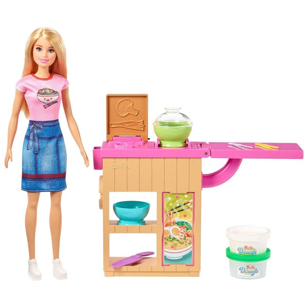Mattel GHK43 - Barbie - You can be anything - Puppe, Pasta Spielset mit Zubehör und Knete