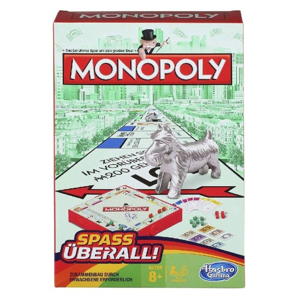 Hasbro B1002 - Monopoly - Kompakt, Brettspiel, Edition 2015