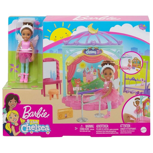 Mattel GHV81 - Barbie - Club Chelsea - Spielset mit Ballett Puppe & Zubehör