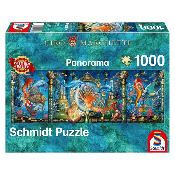 Schmidt 59613 - Premium Quality - Ciro Marchetti - Unterwasserwelt, 1000 Teile Panorama-Puzzle