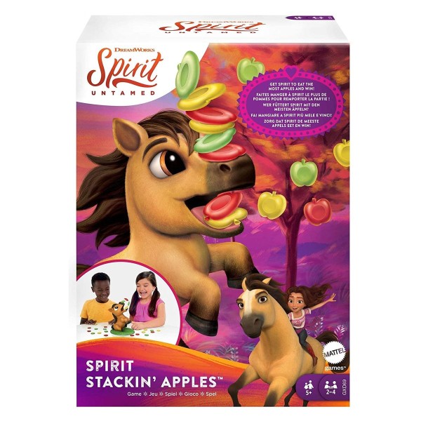 Mattel GXD69 - DreamWorks - Spirit - Kinderspiel, Stapelspiel, Spirit Stackin' Apples