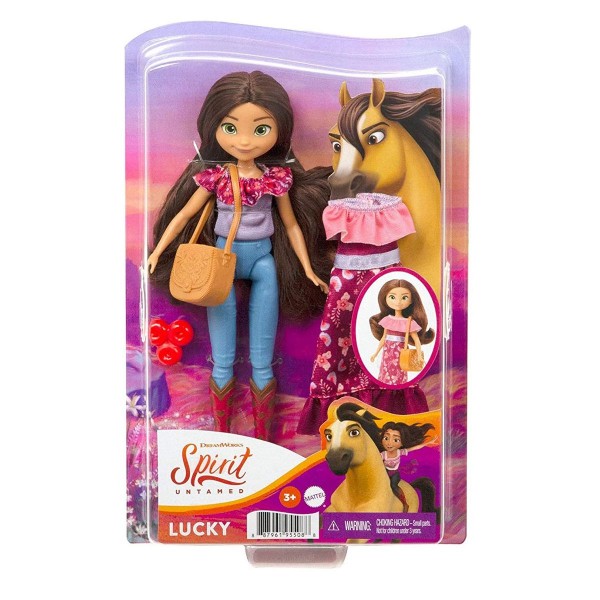 Mattel GXF17 - DreamWorks - Spirit - Puppe mit Zubehör, Lucky
