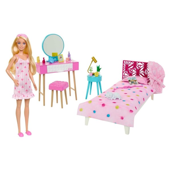 Mattel HPT55 - Barbie - Spielset, Puppe mit Schlafzimmer