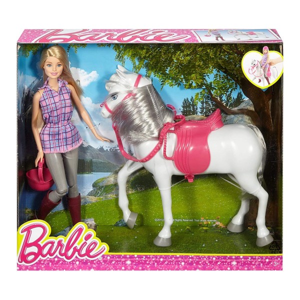 Mattel DHB68 - Barbie - Puppe mit Pferd